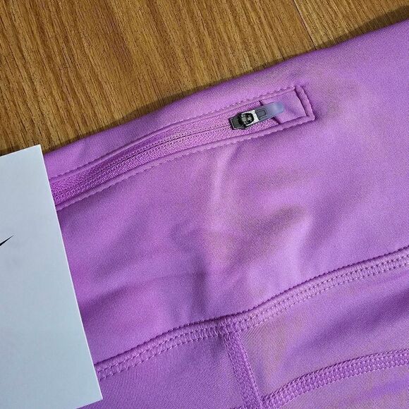 Nike Epic Fast Bike Shorts Lilac Pink Medium M New 7" DQ1040 597 Mid Rise Tight - Picture 12 of 14